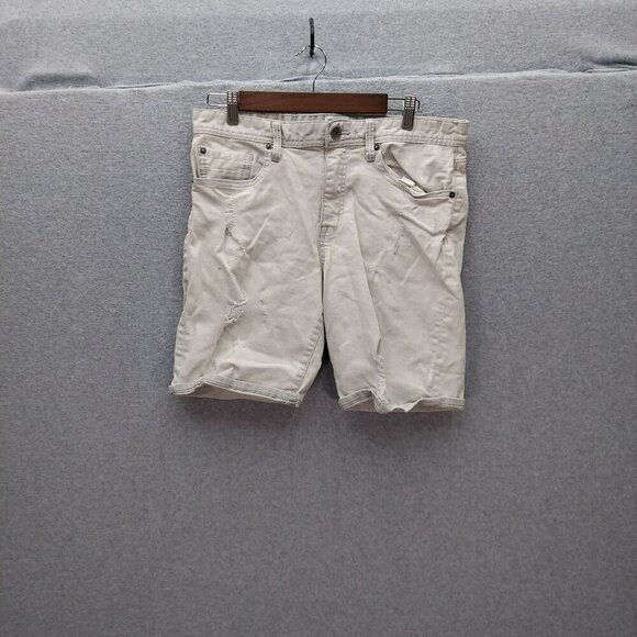 William Rast Mens Distressed Denim Shorts Light Wash Size 32 Actual 34 - Picture 1 of 12